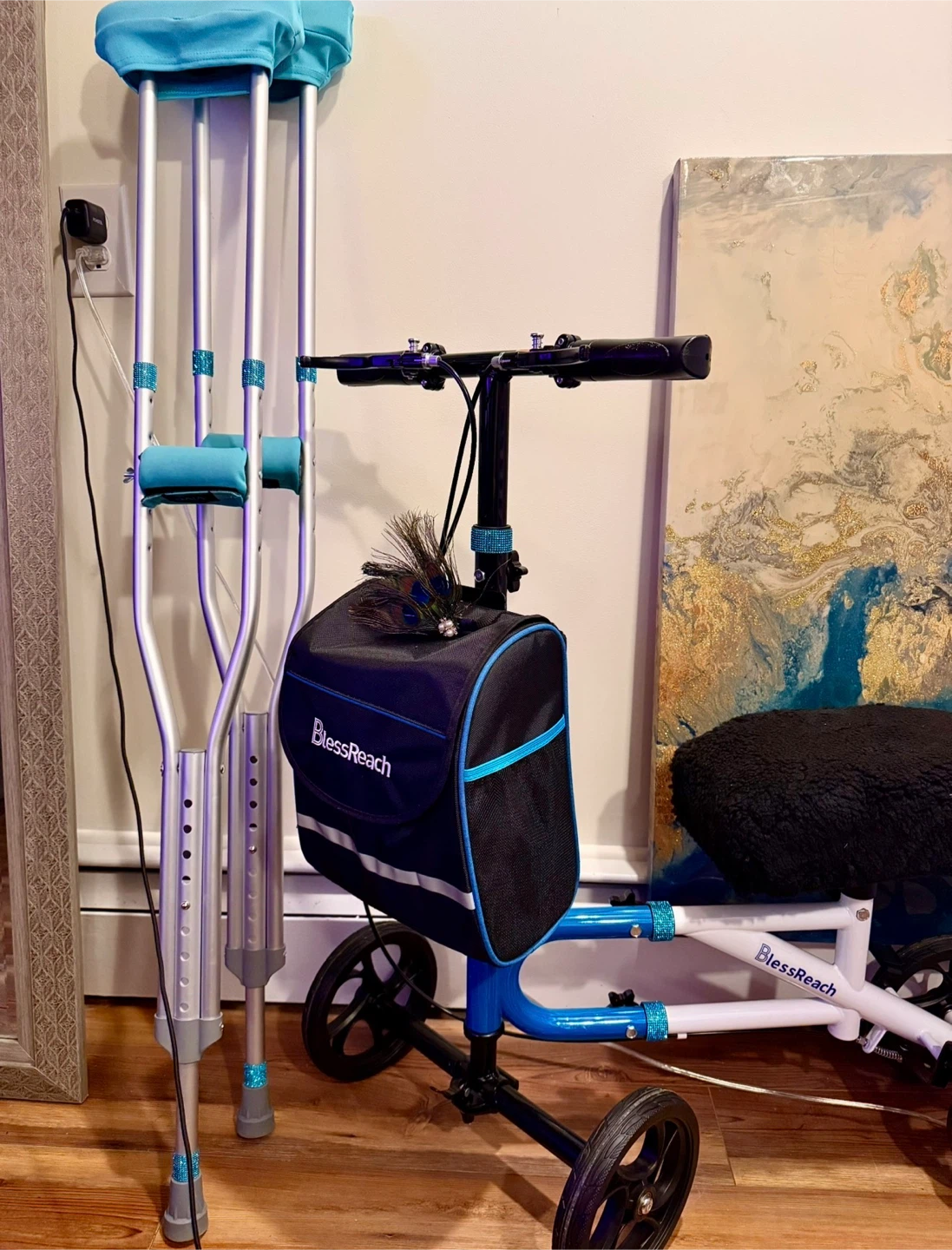 Brand New Knee Scooter Blue/white