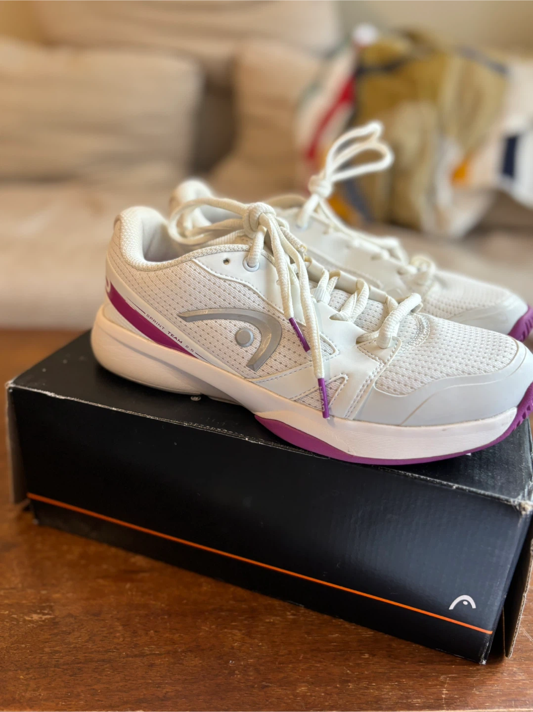 HEAD Sprint Team 2.5 Women's Tennis Shoes White/Violet US 7.5