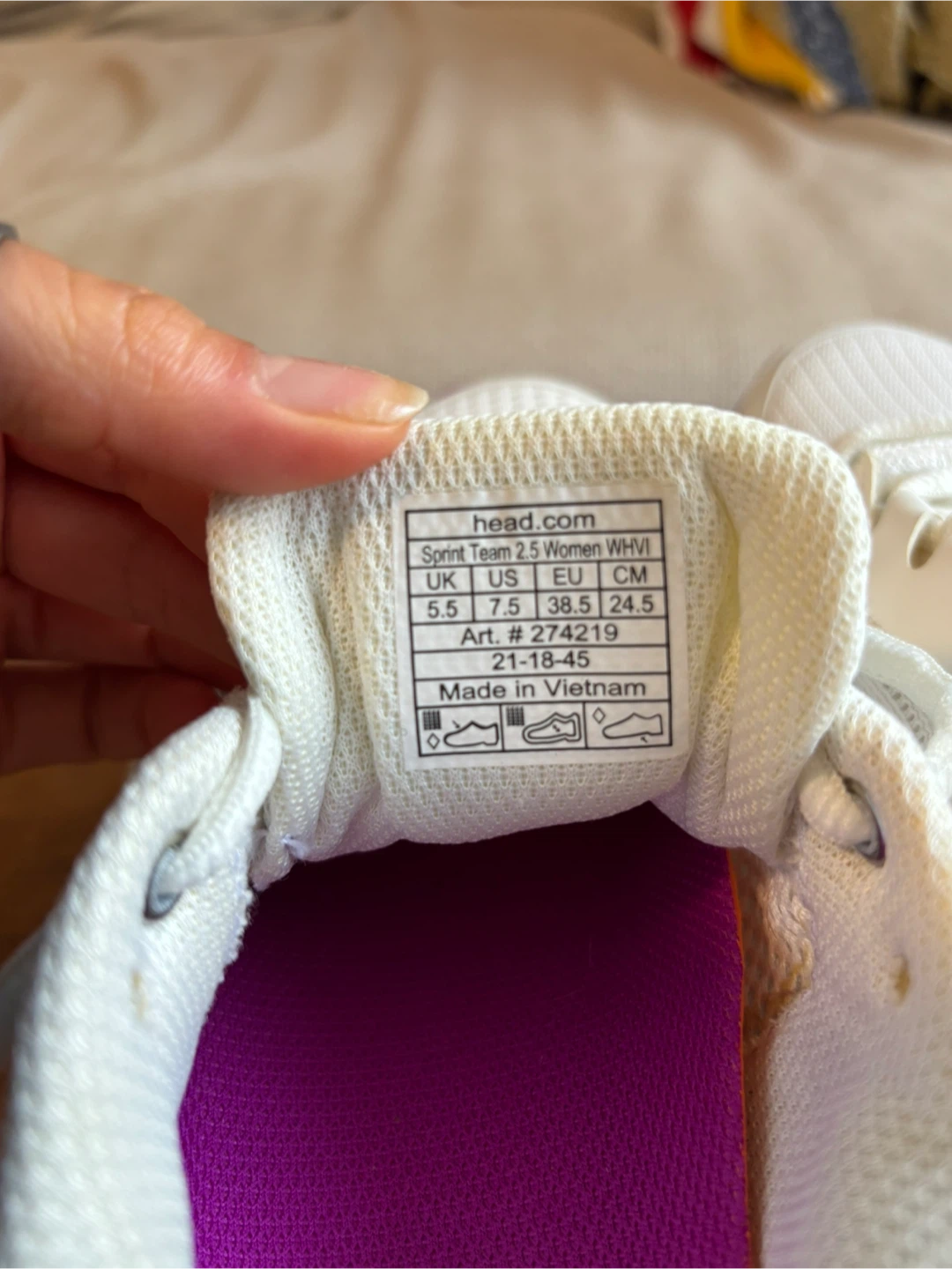HEAD Sprint Team 2.5 Women's Tennis Shoes White/Violet US 7.5 - photo 4