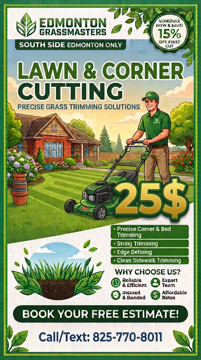 Edmonton Grassmasters Lawn & Corner Cutting Service