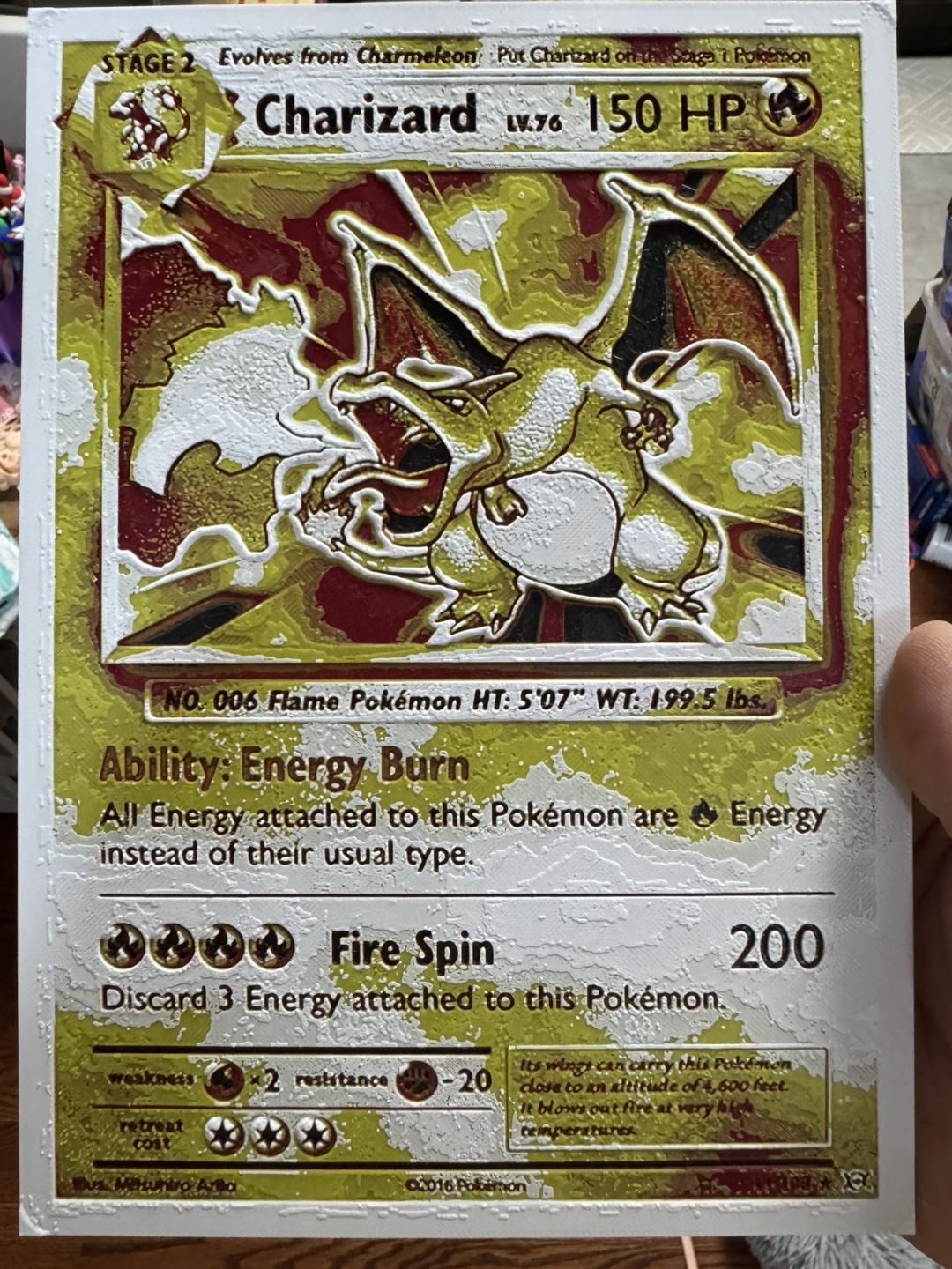 Charizard LV.76 Pokemon Card 3d art