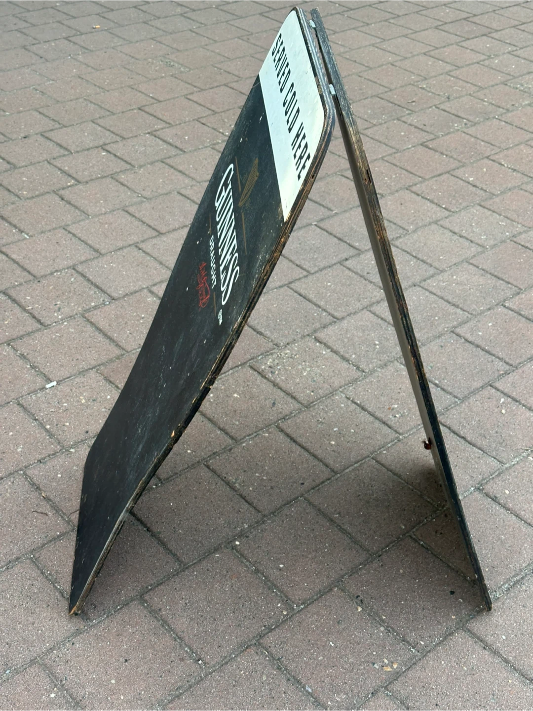 Vintage Guinness Draught Pavement Sign Served Cold Here - photo 2