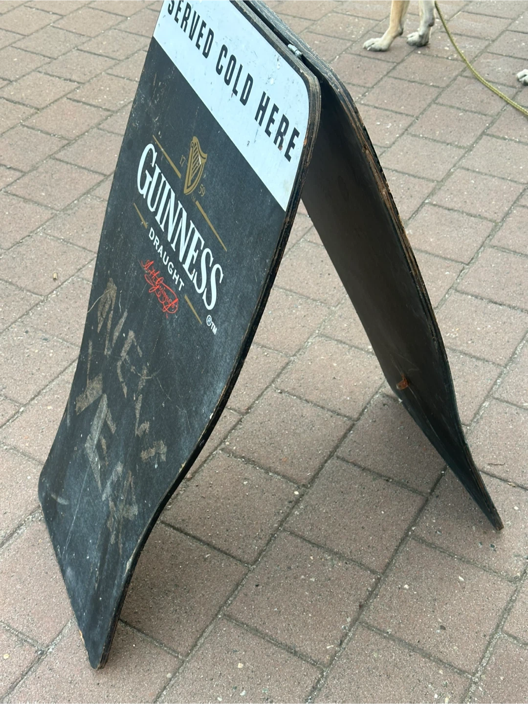 Vintage Guinness Draught Pavement Sign Served Cold Here - photo 4
