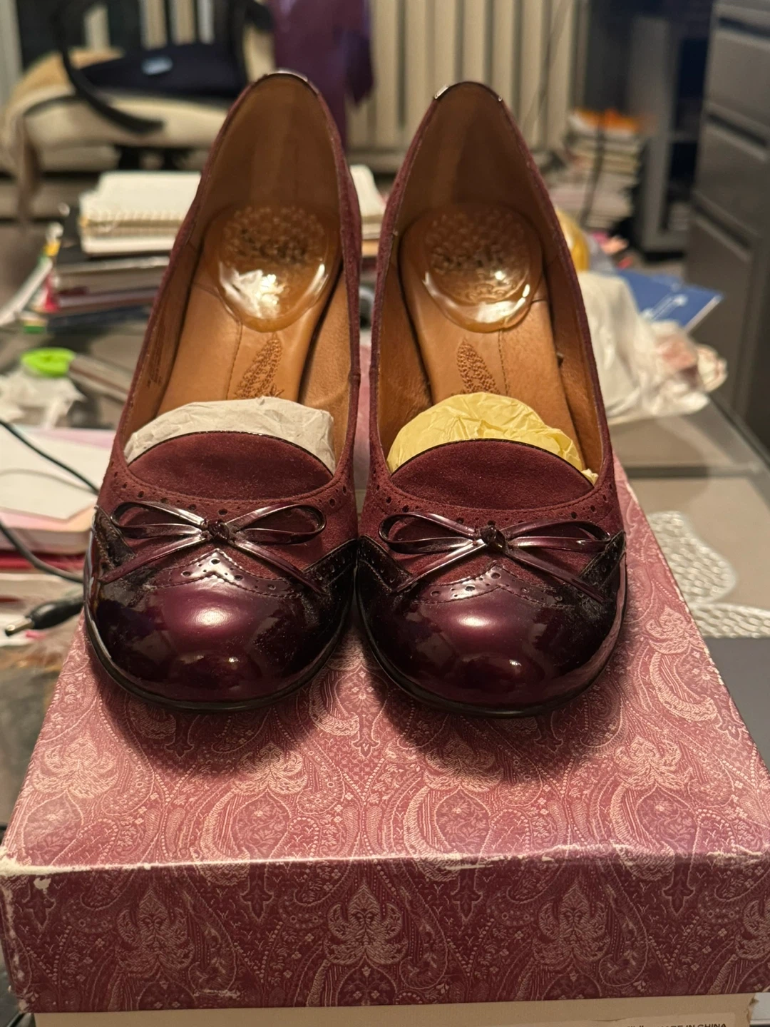 Söfft Burgundy Heels - Size 40 EU or 9 US.