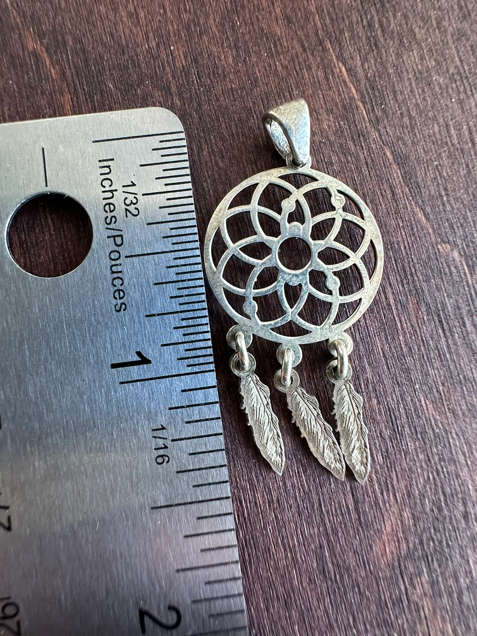 Sterling Silver Dreamcatcher Pendant - photo 3