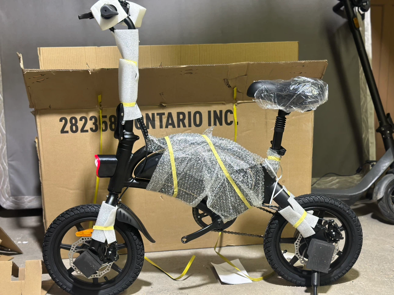 Black Folding Electric Bike