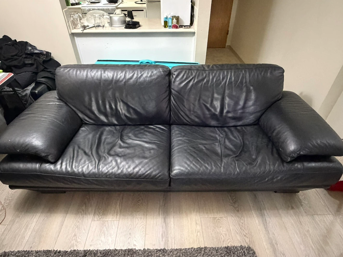 Black Leather Sofa