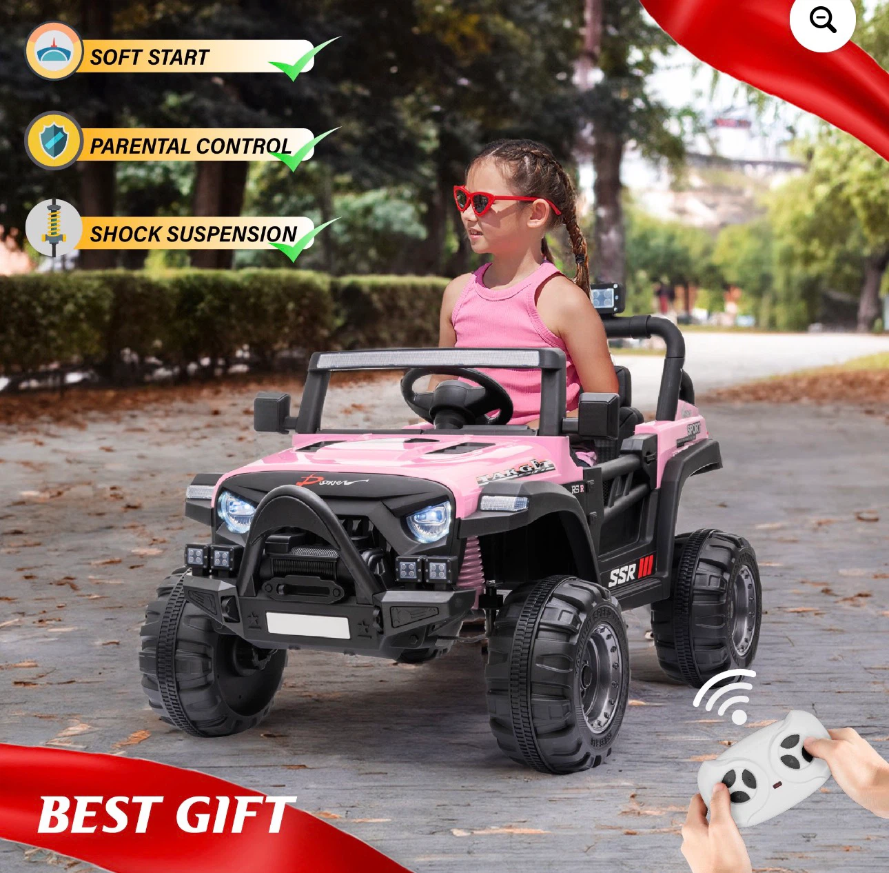 Pink Voltz Toys ride-on jeep - photo 2