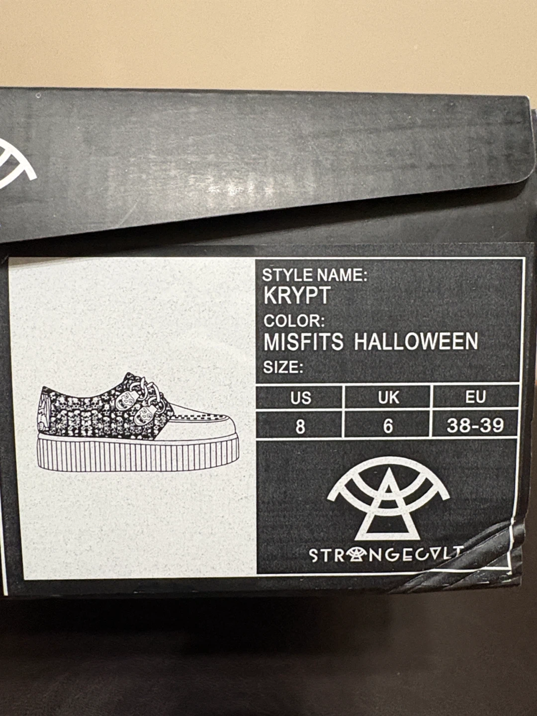 Strange Cvlt Misfits Halloween Krypt Creepers Shoes US 8 - photo 5