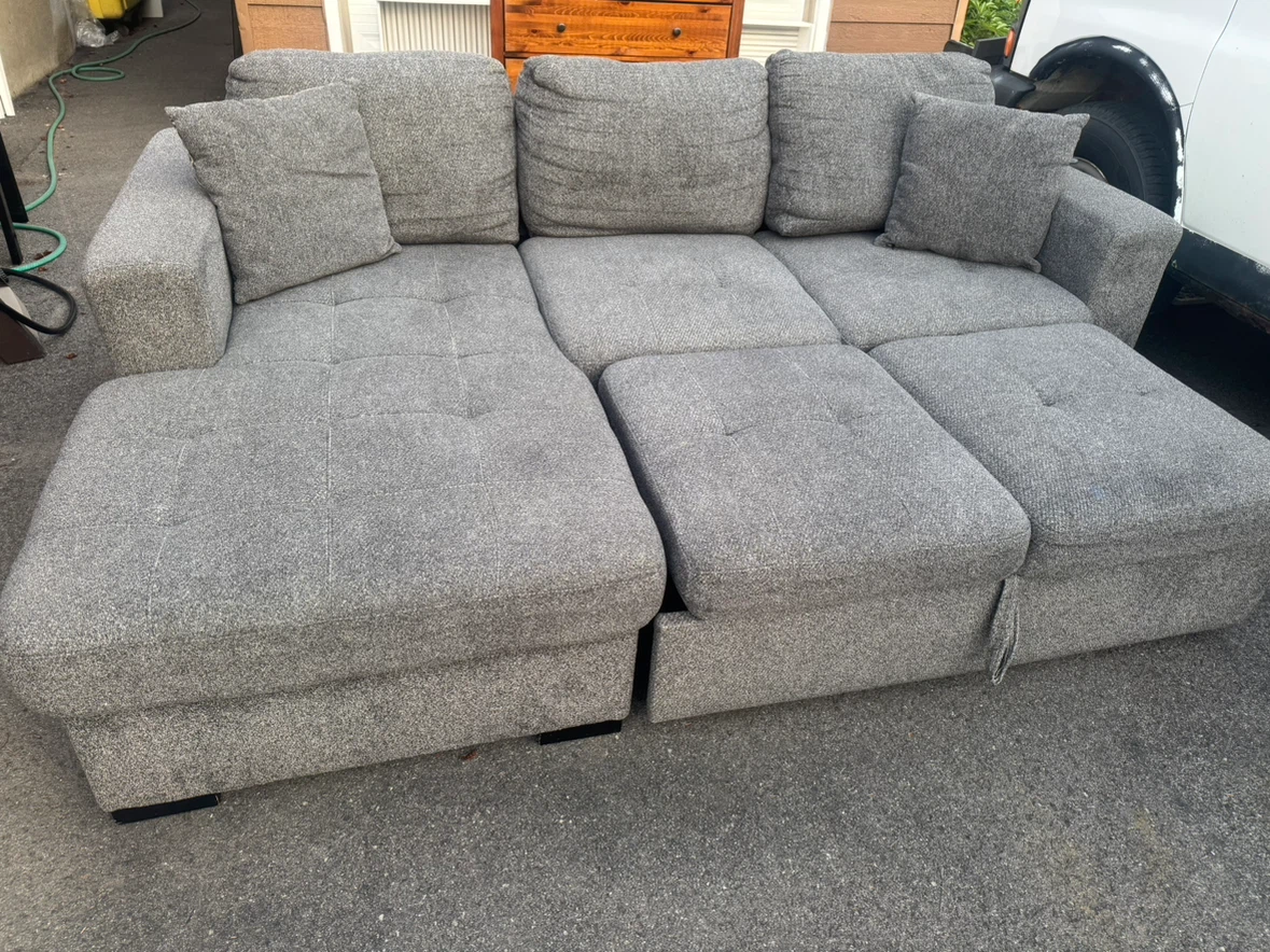 Grey Sectional Sofa with Storage - photo 3
