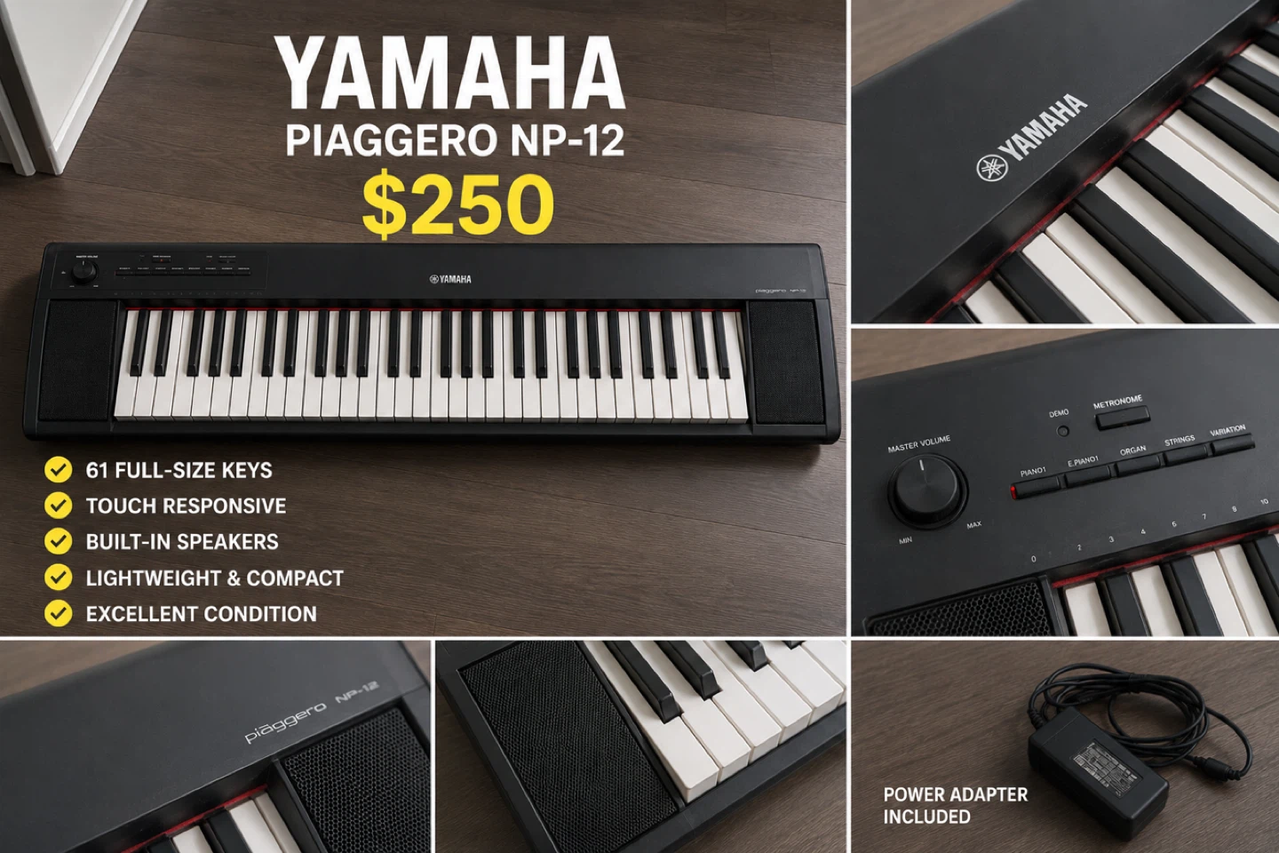 Yamaha Piaggero NP-12 Digital Piano