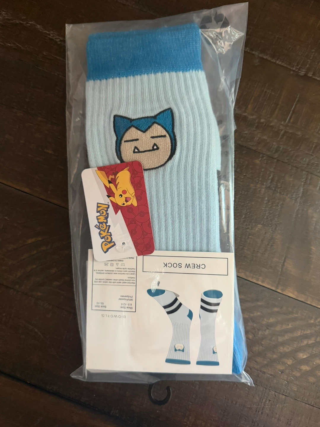 Men’s Pokemon Snorlax Crew Socks NWT