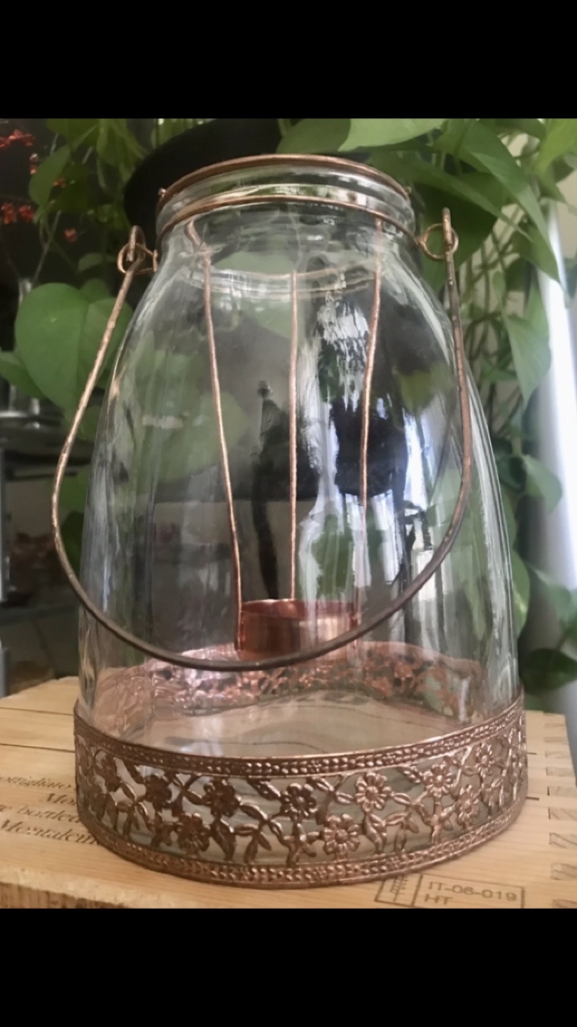 Copper & Glass Lantern- Light/Decor/Accessory - photo 2