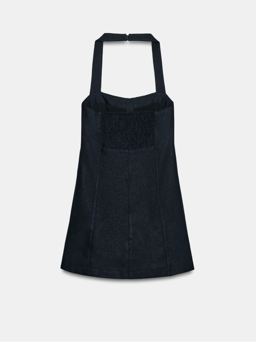 Zara Linen Toggle Navy Mini Dress - photo 4
