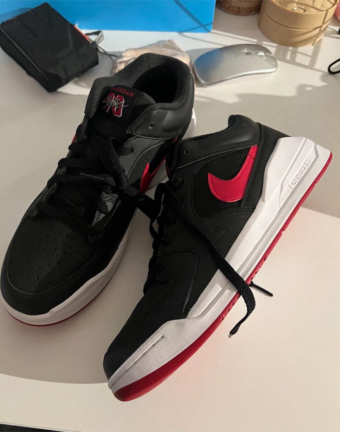 NIKE AIR JORDAN STADIUM 90 ‘BLACK GYM RED’ - photo 2