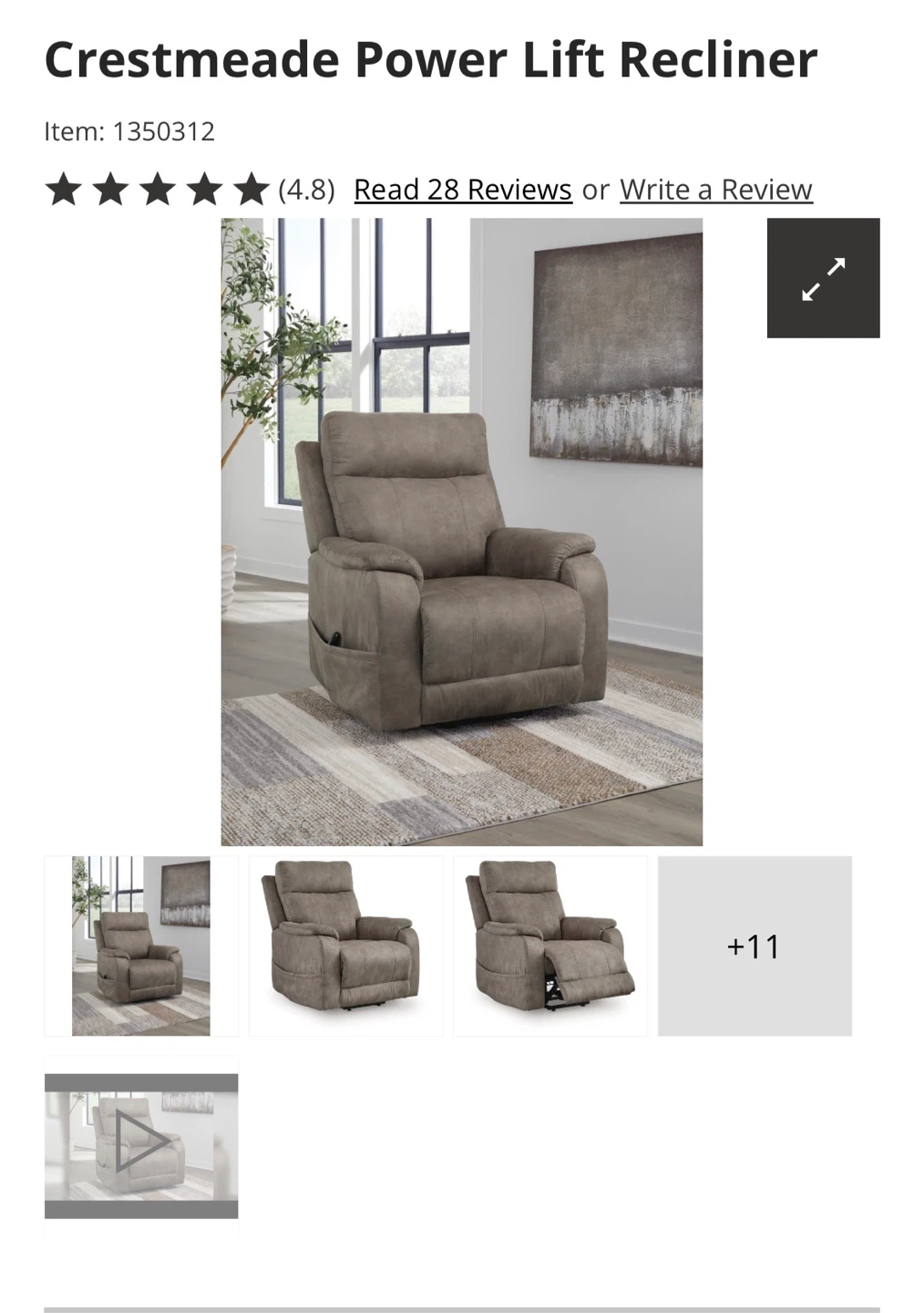 Recliner  power lift brand new