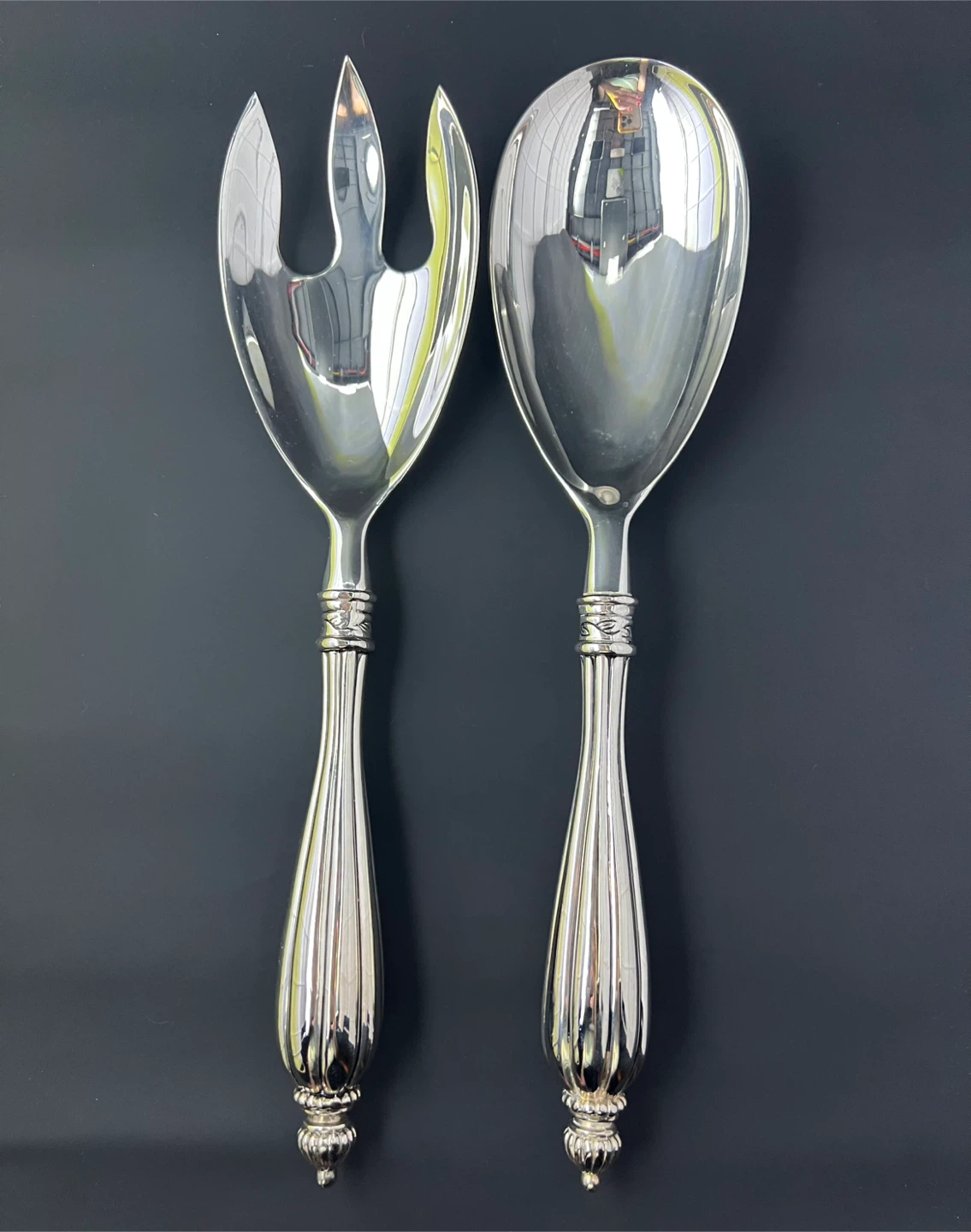 Vintage Godinger Silver-Plated Salad Serving Set