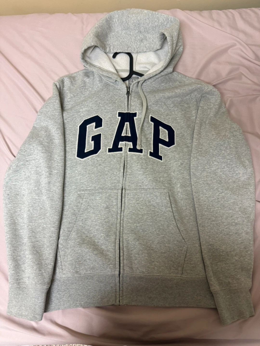 GAP Zip-Up Hoodie - Grey, Size Medium