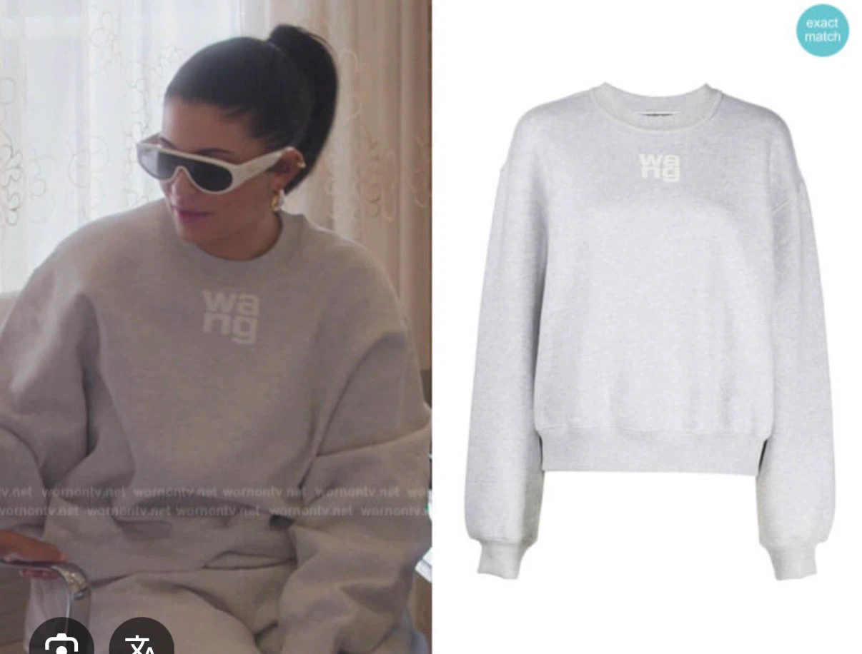 Alexander Wang Logo Crewneck Sweatshirt - Light Grey XS - photo 4