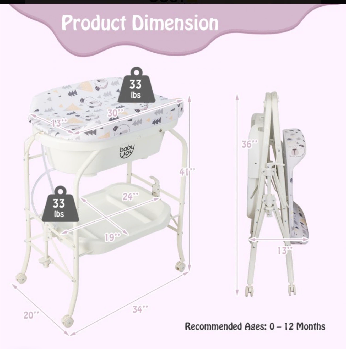 Baby Joy 4-in-1 Baby Bathtub and Changing Station - photo 4
