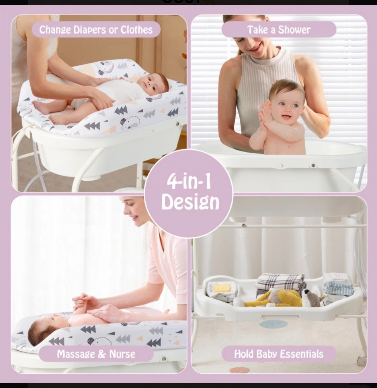 Baby Joy 4-in-1 Baby Bathtub and Changing Station - photo 5