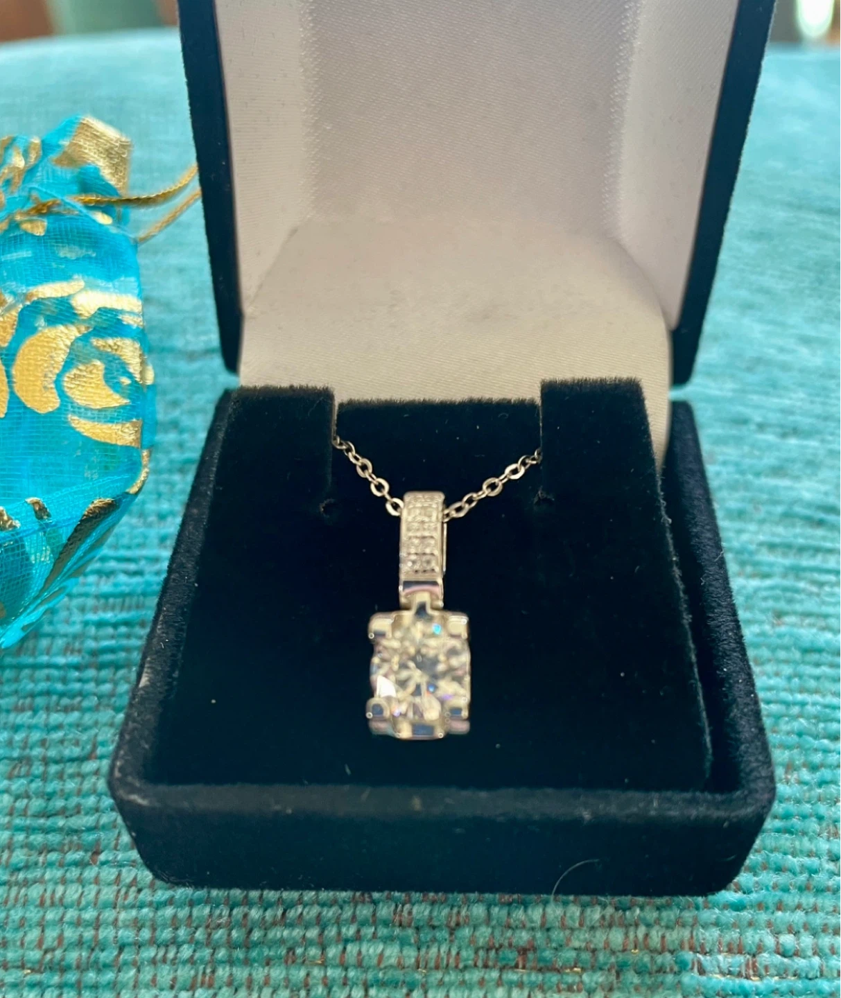 Sterling Silver Moissanite Pendant Necklace