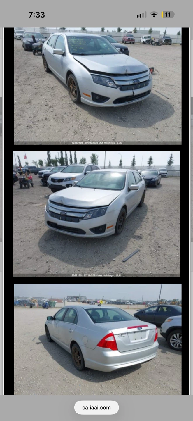 Silver Ford Fusion