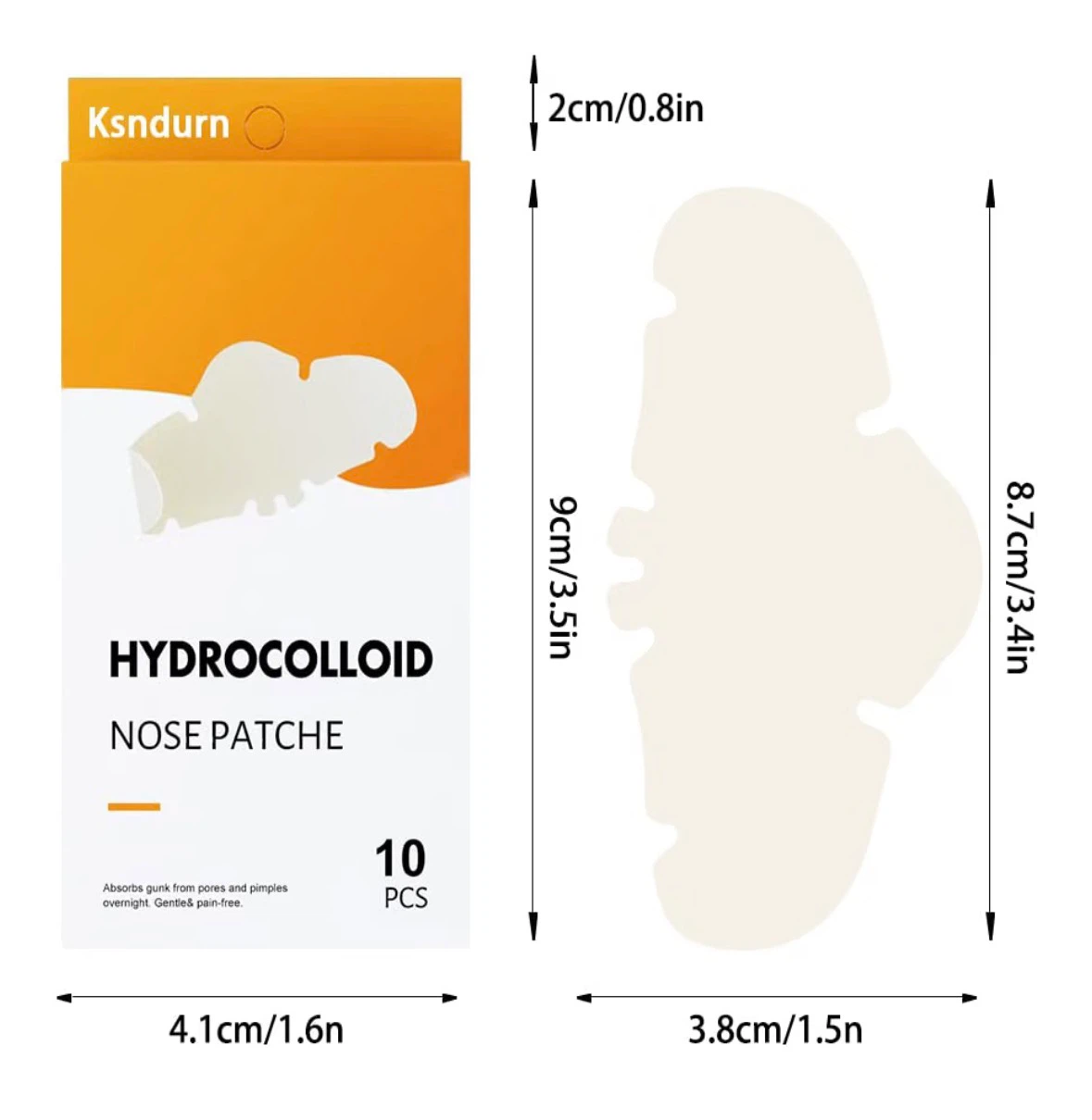 Ksndurn Hydrocolloid Nose Patches - 10 Pcs - photo 3