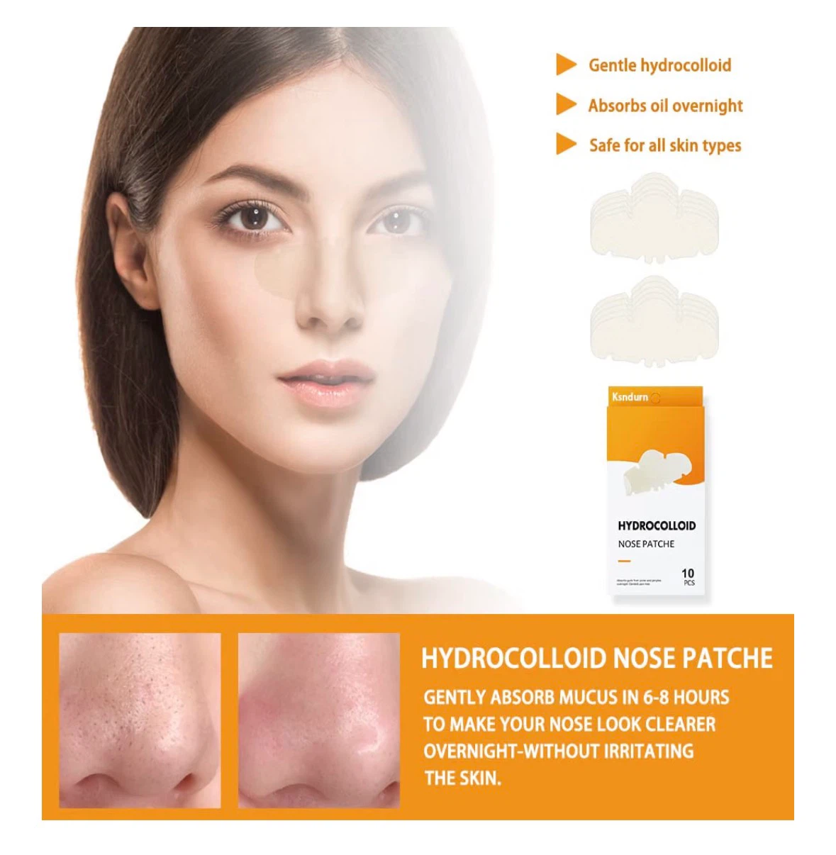 Ksndurn Hydrocolloid Nose Patches - 10 Pcs - photo 5