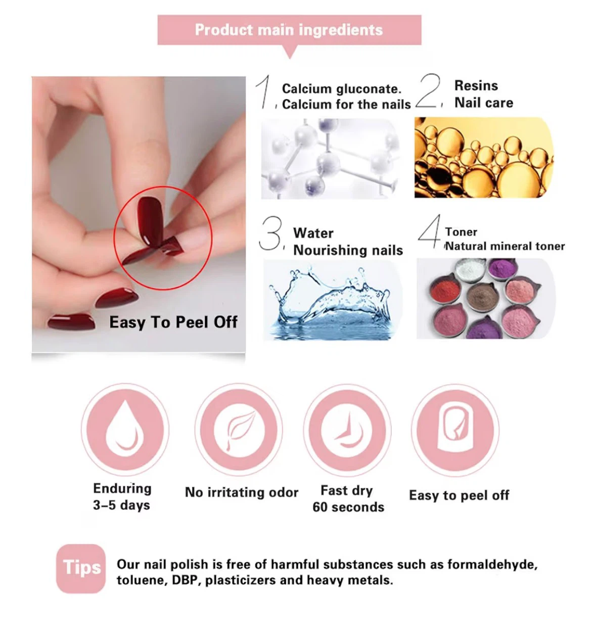 Honey Healthy Nail Polish - Queen Red