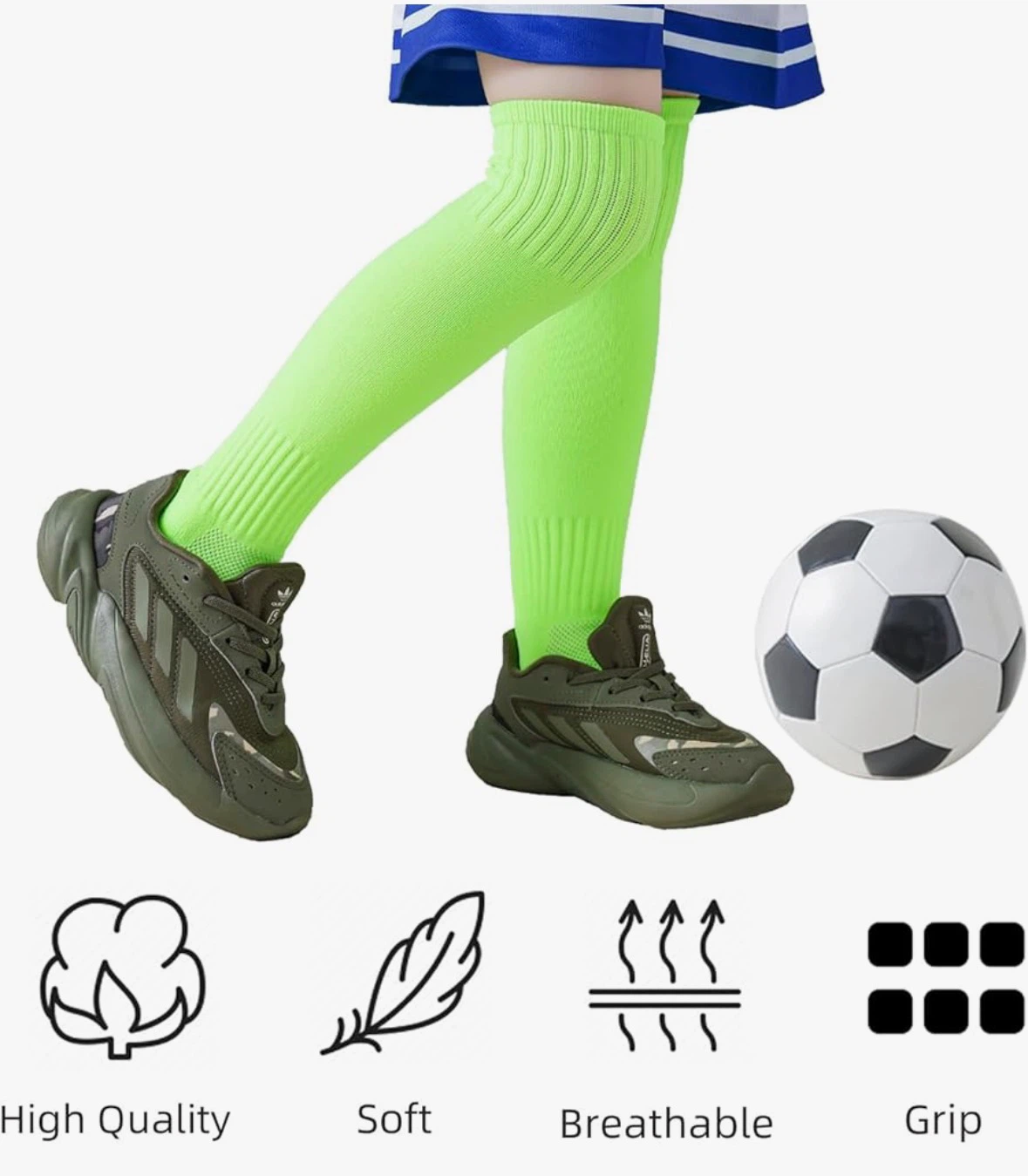 Set of 3 High-Visibility Knee-High Socks