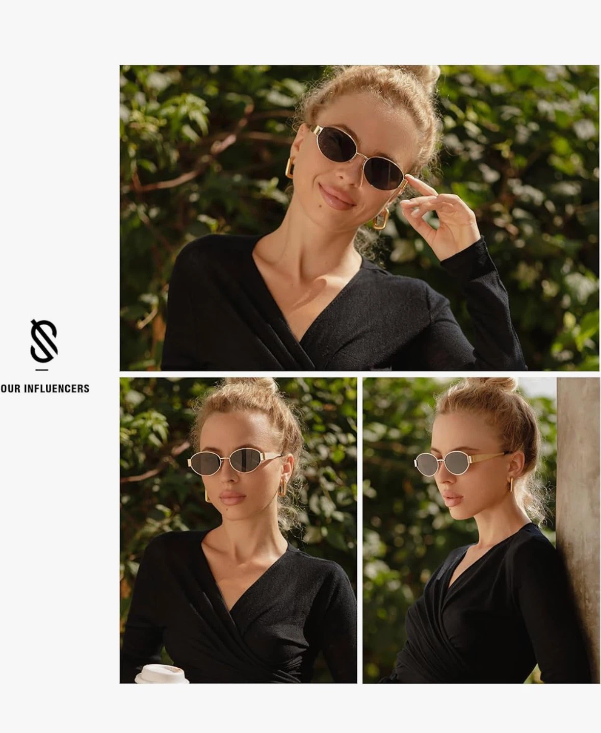 SOJOS Oval Sunglasses Gold Frame - photo 4