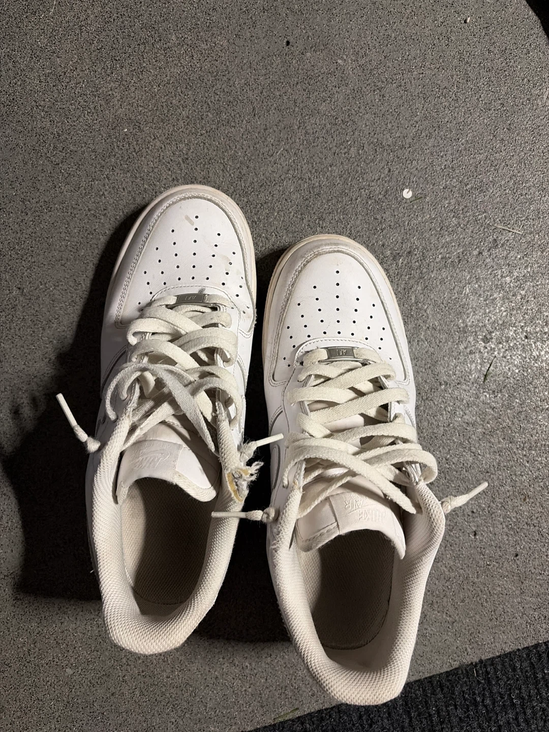 Nike Air Force 1 White Sneakers size 10 - photo 3
