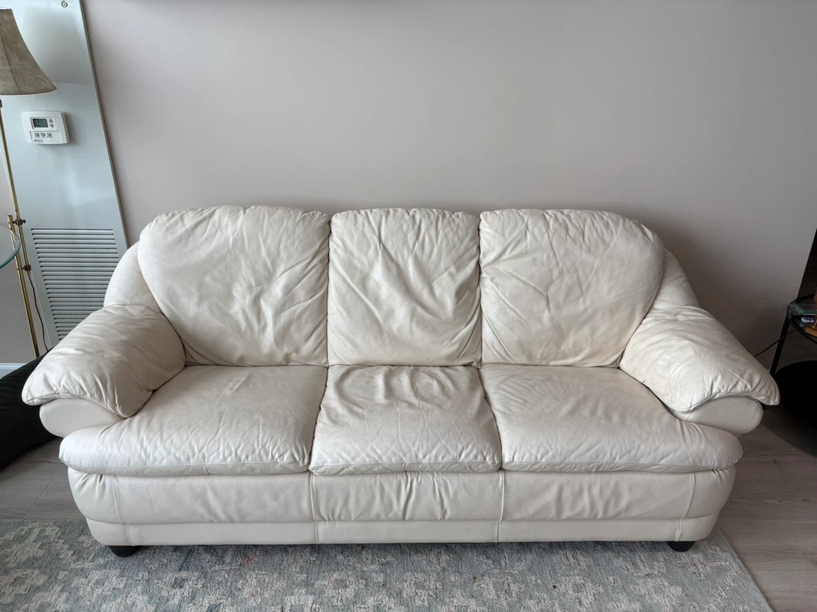 Matching leather couch and love seat