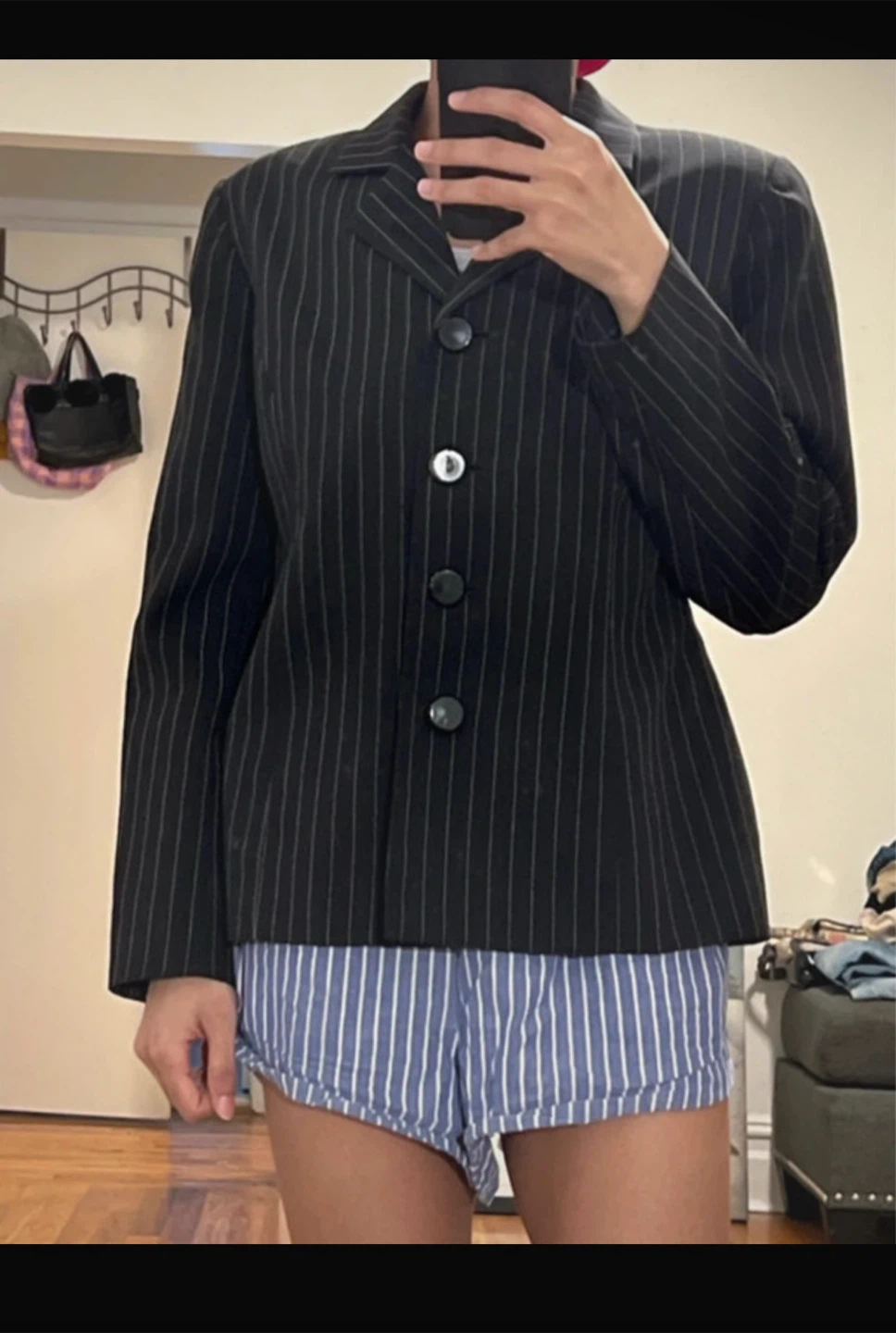 Adolfo Studio Pinstripe Blazer sz 6 - photo 2