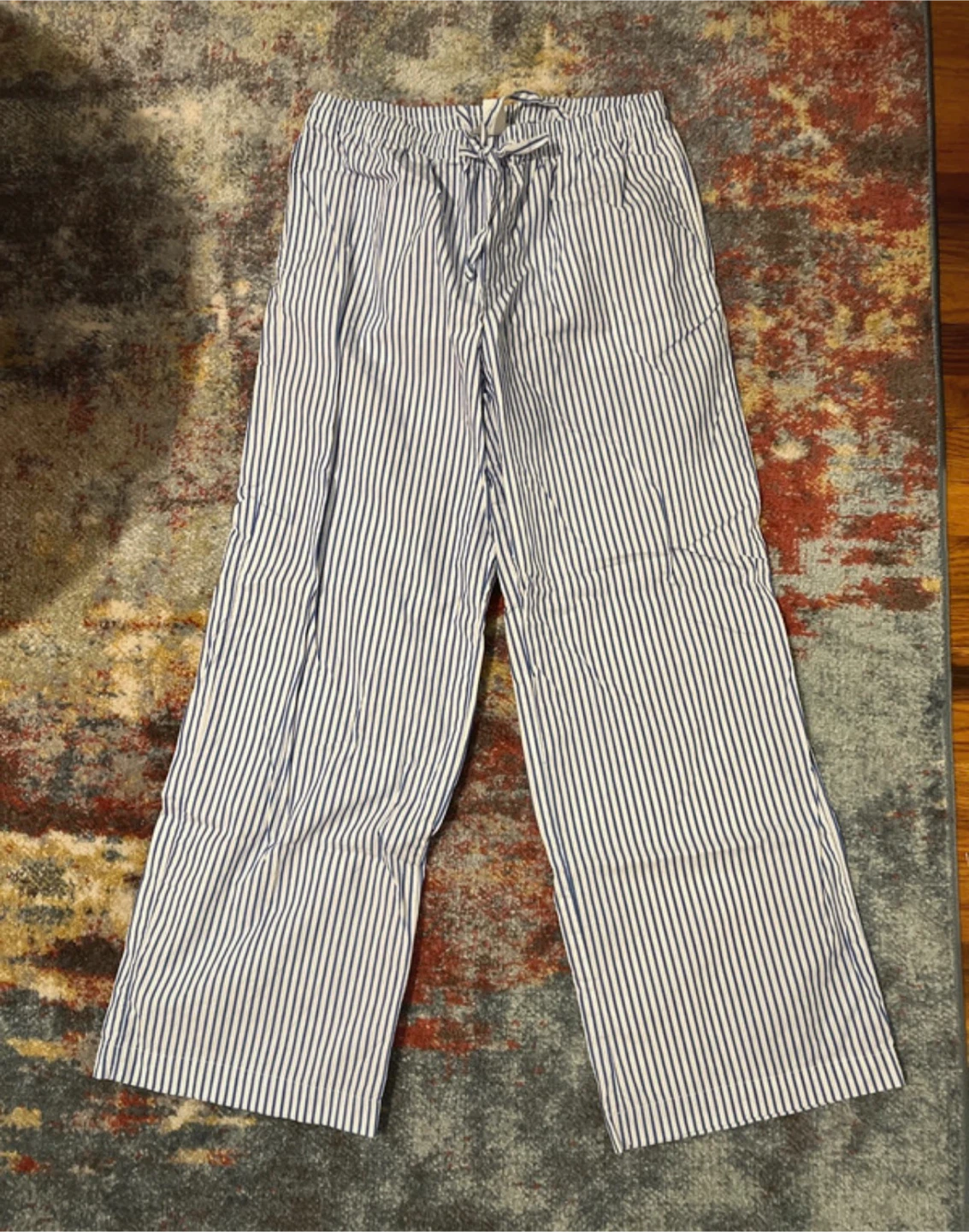 Striped Wide-Leg Pants