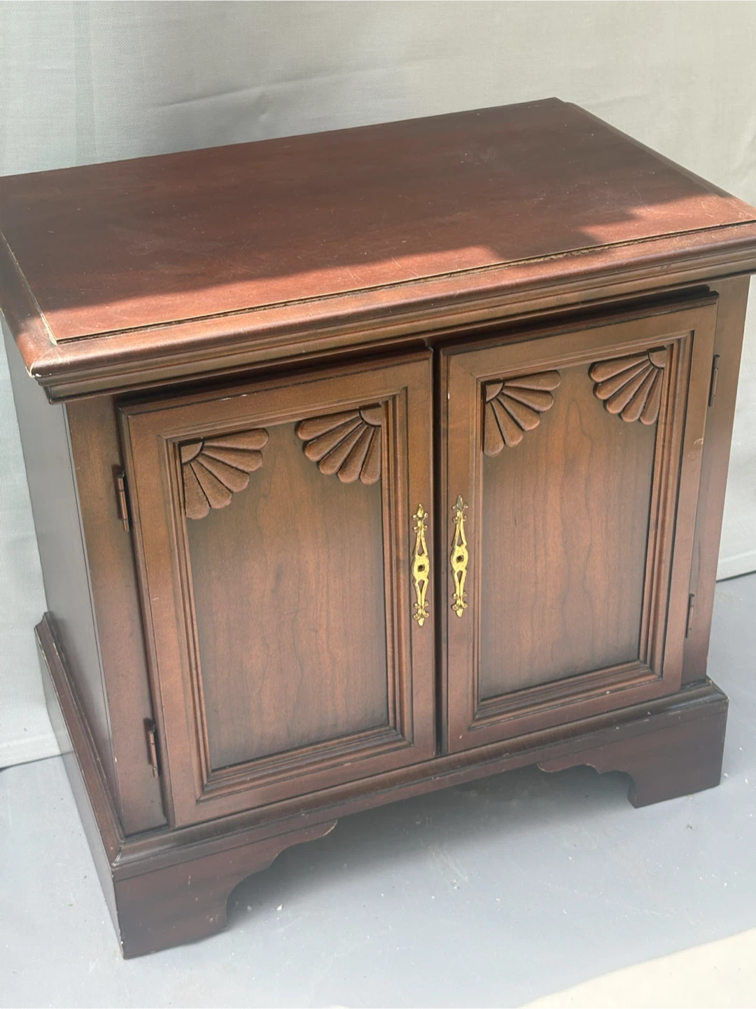 Pair Dark Wood Accent Cabinet - photo 2