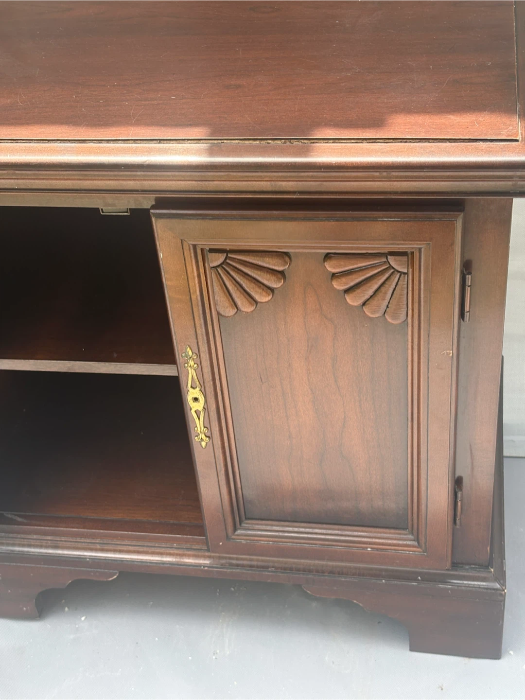 Pair Dark Wood Accent Cabinet - photo 4