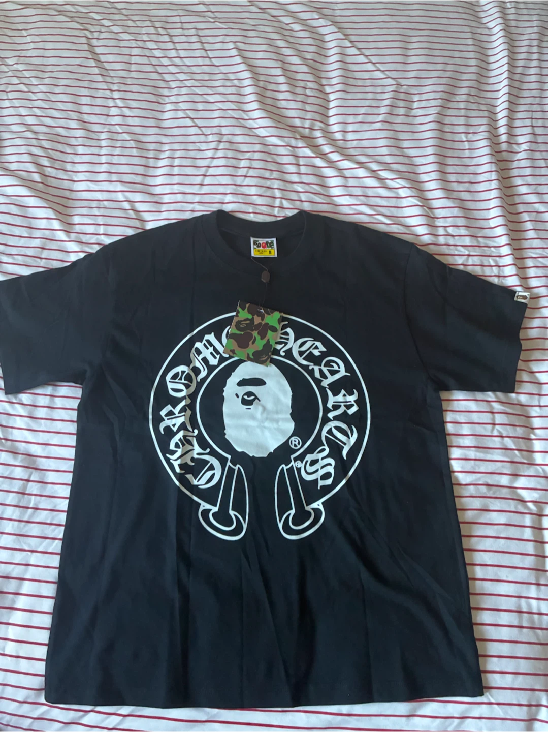 Bape t-shirt black chrome hearts