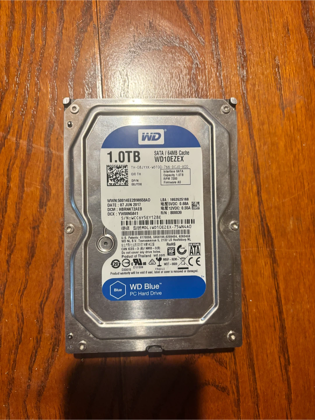WD Blue 1TB PC Hard Drive