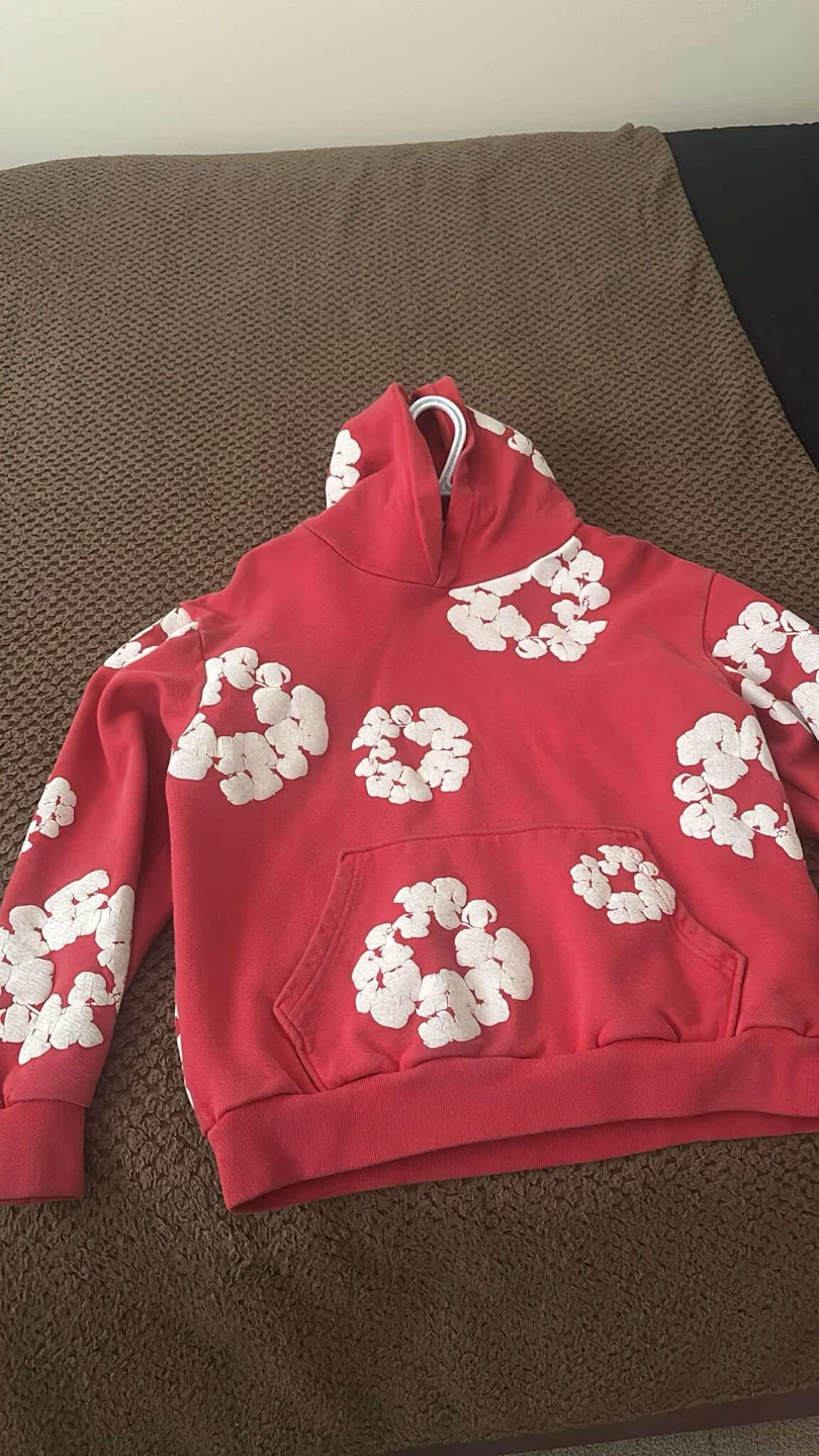 Red denim tears men