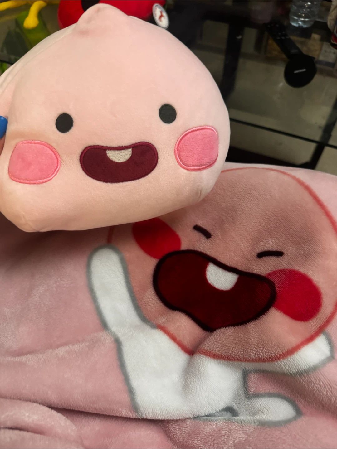 Kakao Friends Apeach Plush and blanket