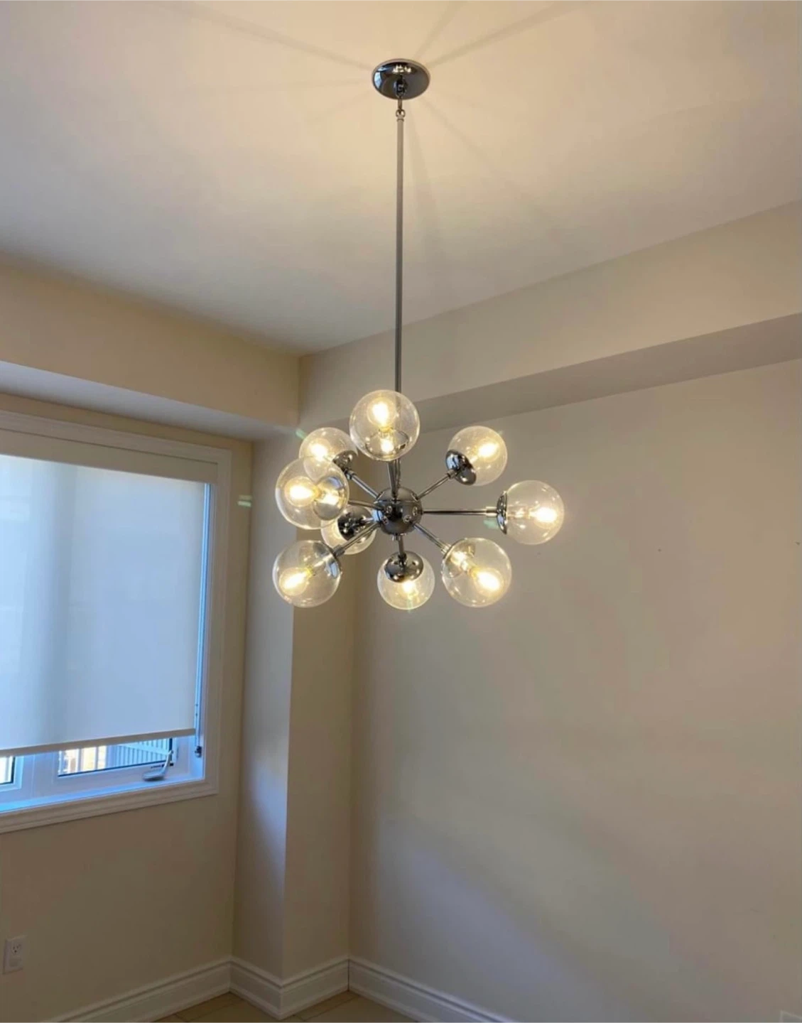Sputnik Style Chandelier & bulbs  OVER $350 for BOTH