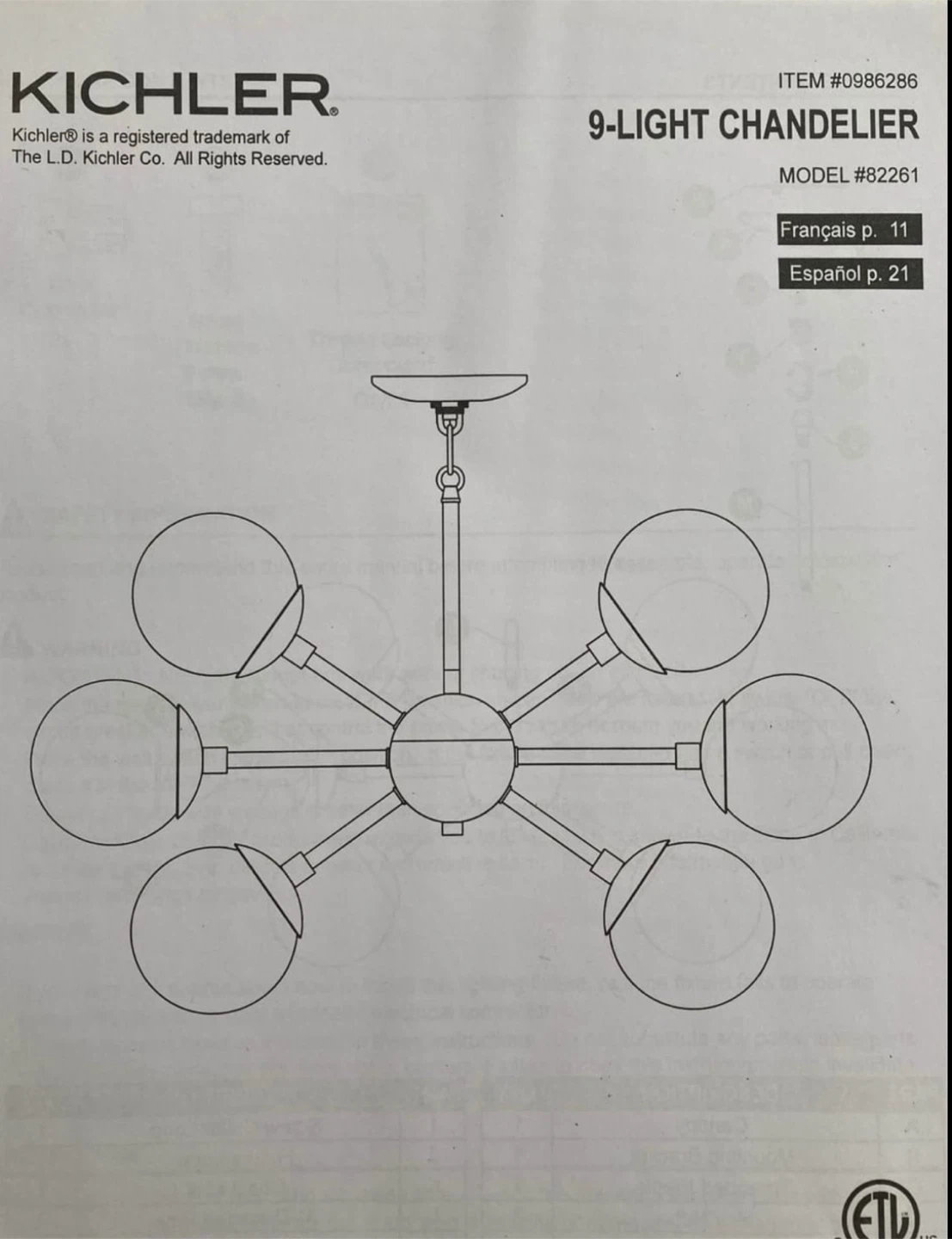 Sputnik Style Chandelier & bulbs  OVER $350 for BOTH - photo 2