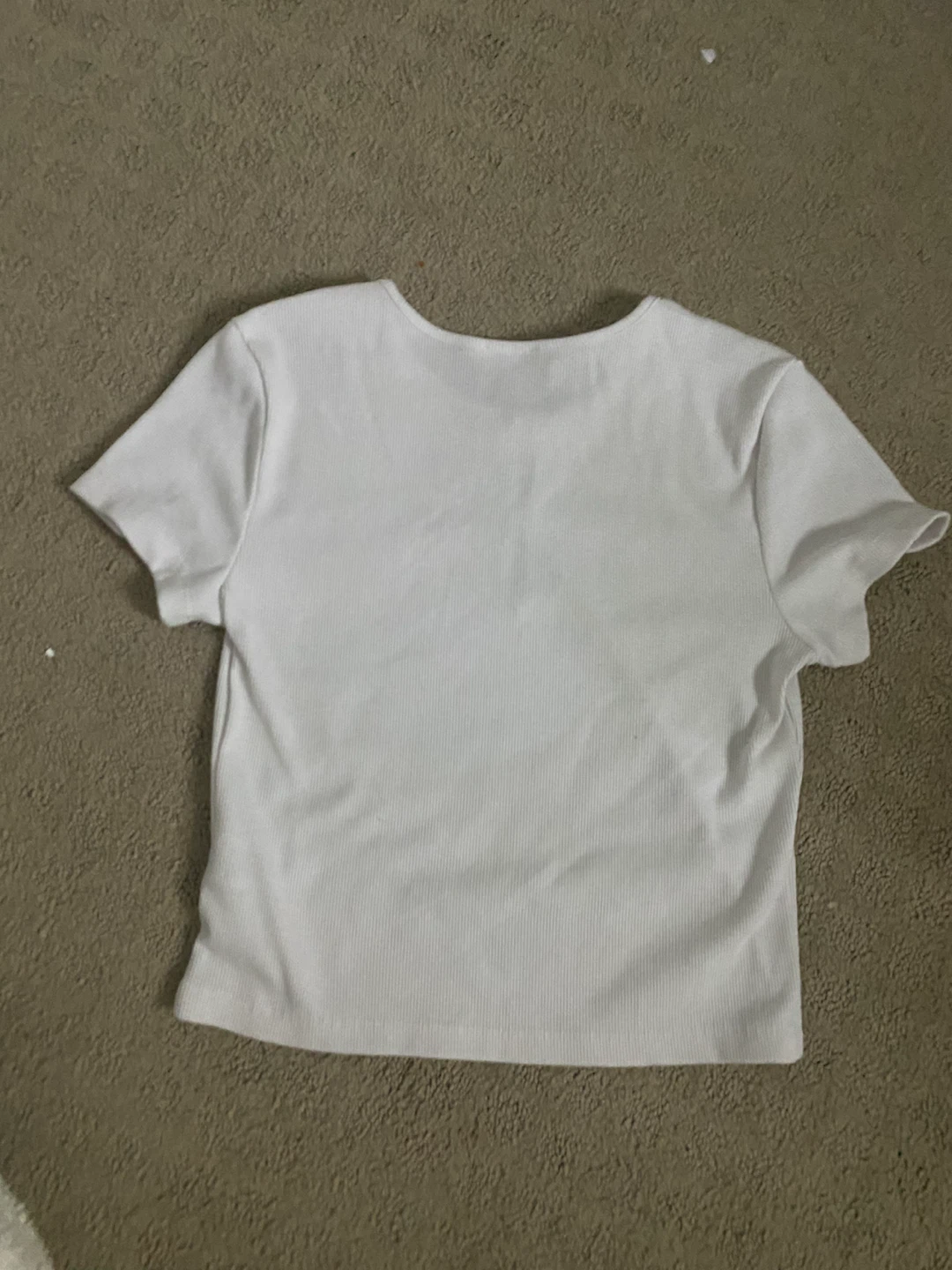 White Short Sleeve Bow Detail Ribbed Top brand new🤍 - photo 2