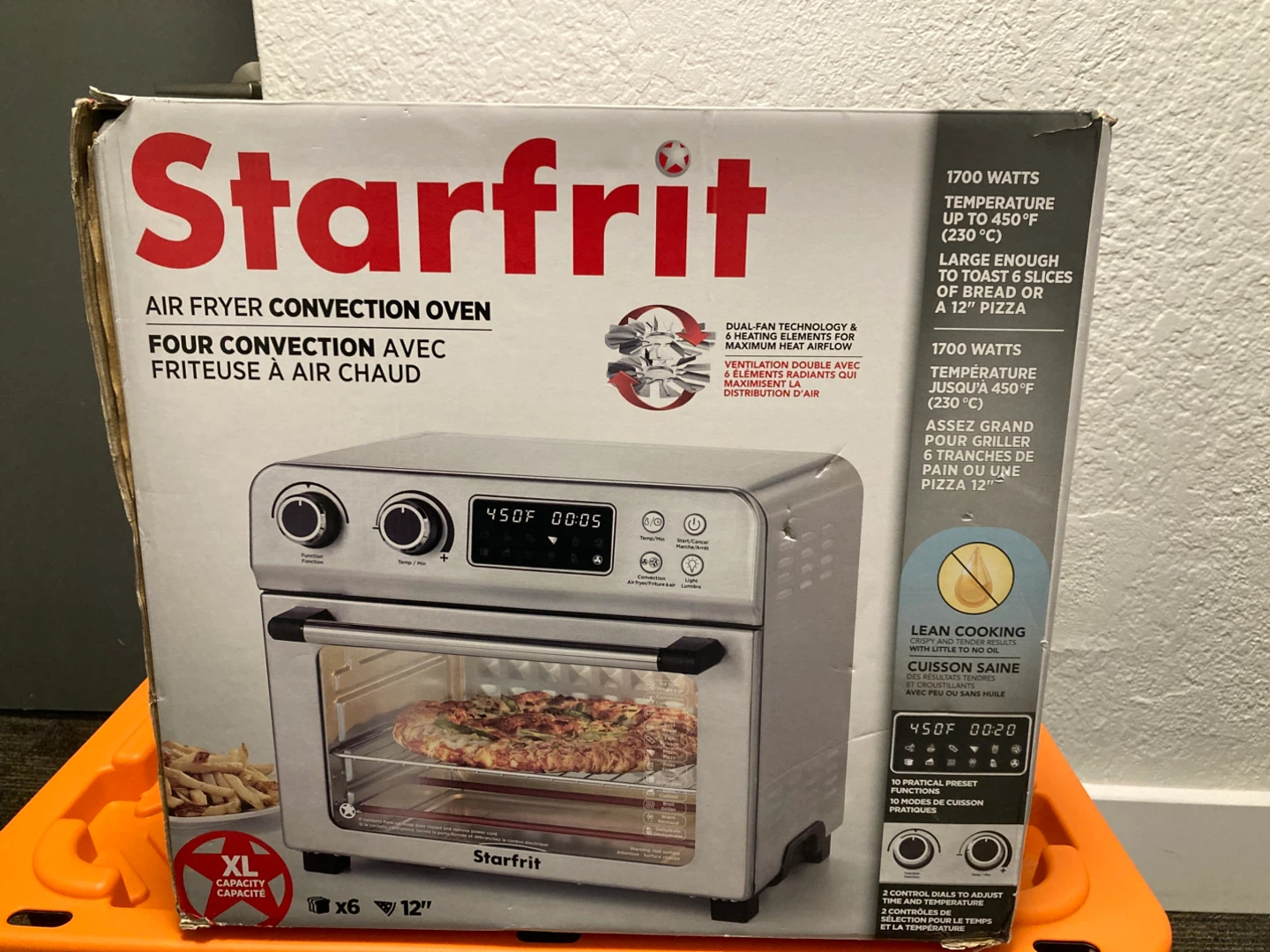 Brand New, Sealed Starfrit Air Fryer 1700W, 20.89qt, sst
