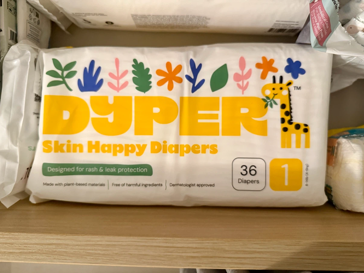 DYPER Skin Happy Diapers Size 1 (36 Count)