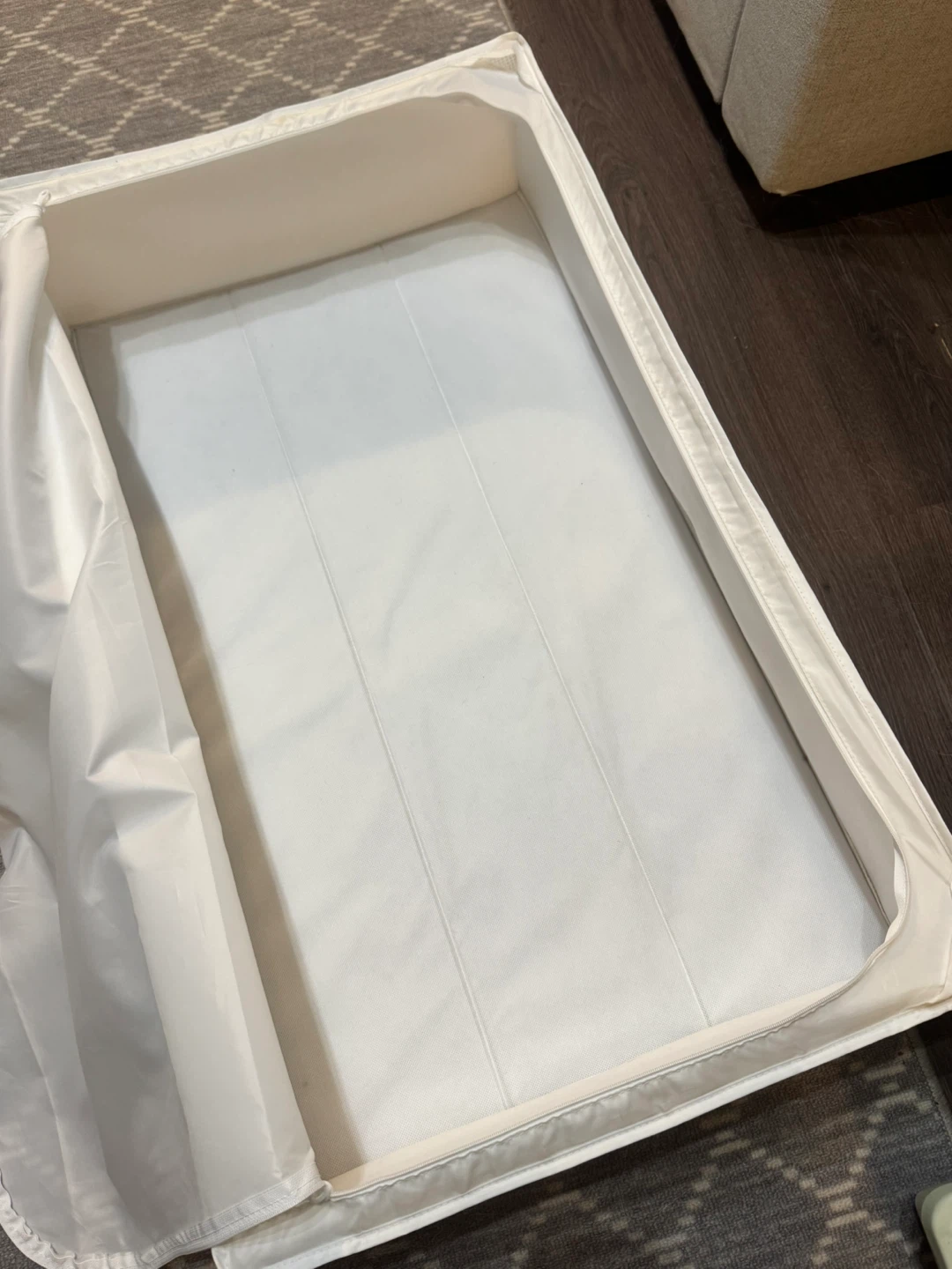 White Fabric Storage Bin Organizer - photo 2