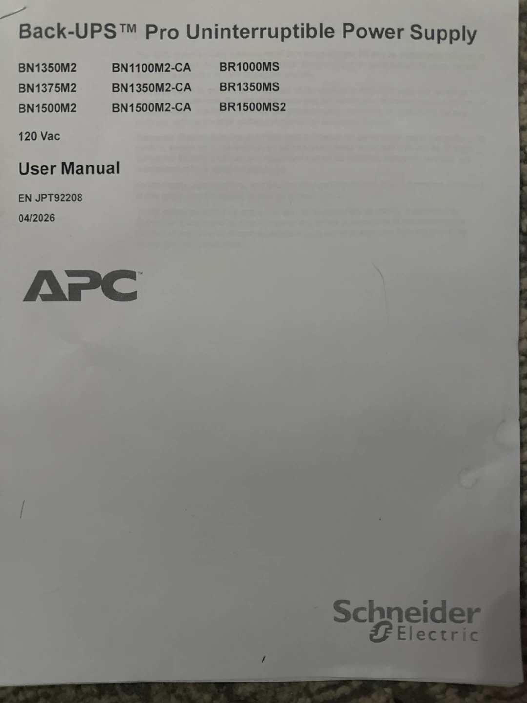 APC Back-UPS Pro 1500S UPS - photo 2