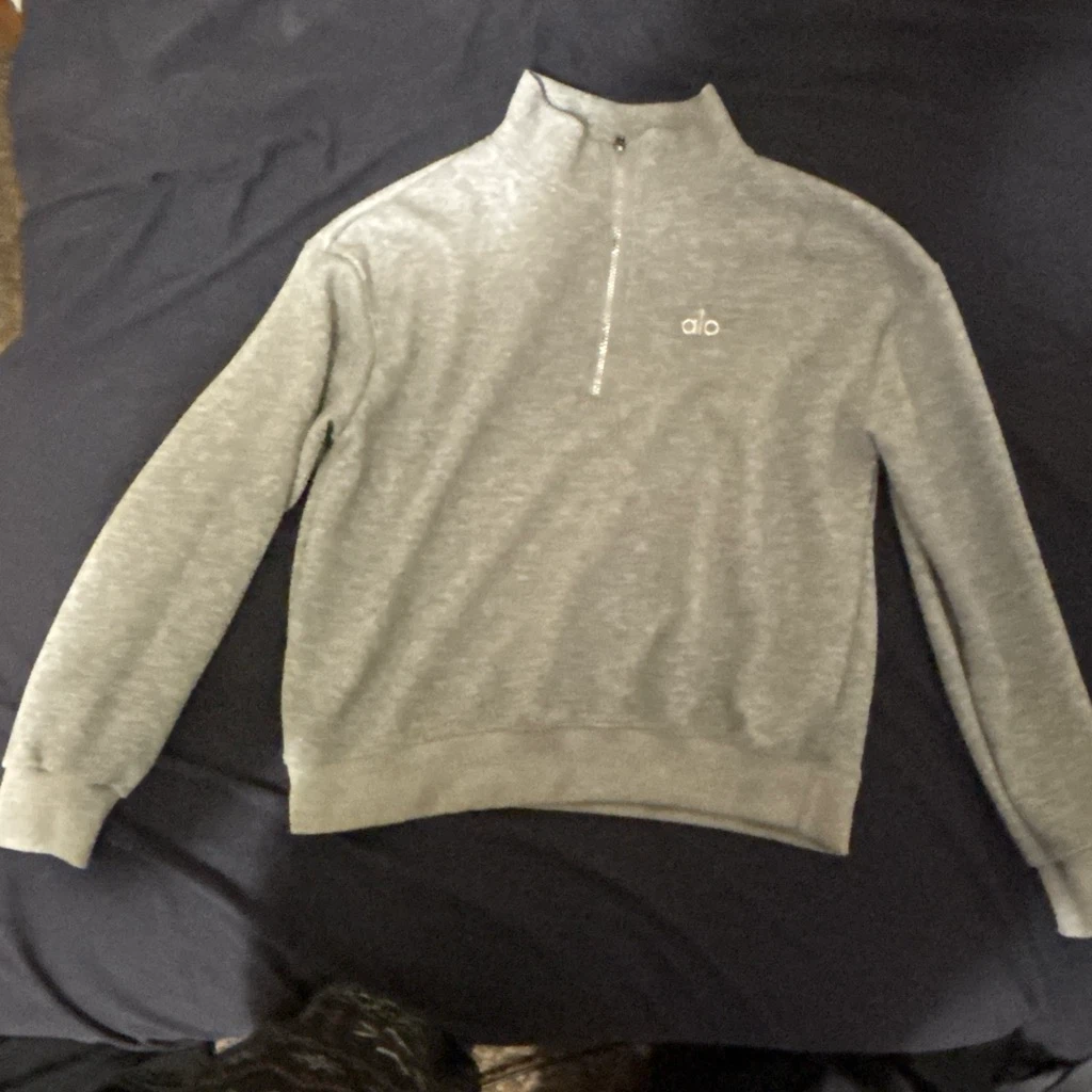Alo Yoga Grey Quarter Zip Sweatshirt M/M - photo 2